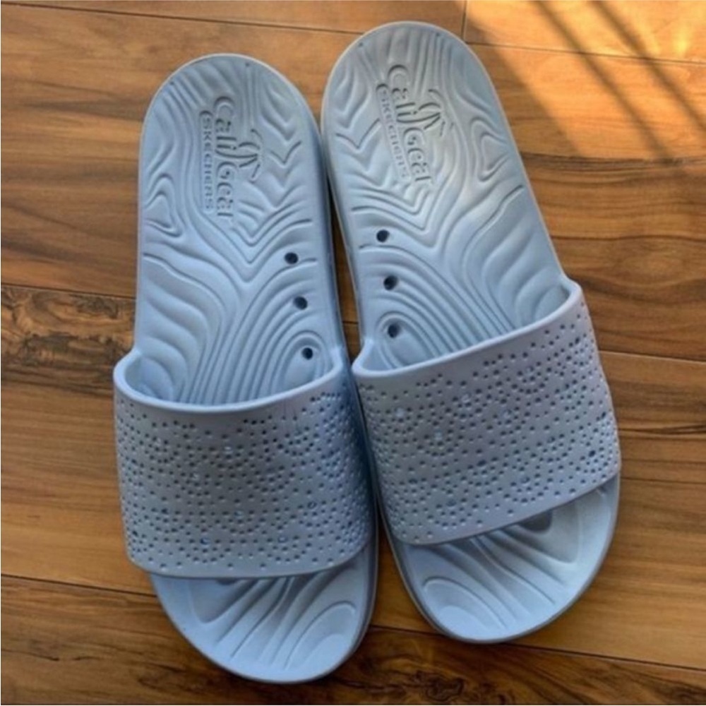 Sketchers Light Blue Cali Gear water Slide Sandals 9 - Picture 4 of 5